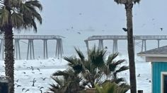 Colapsa muelle en Playas de Rosarito ante falta de mantenimiento y fuertes olas