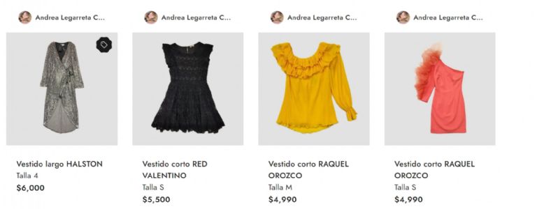 ropa andrea legarreta venta