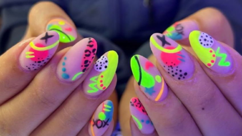 Uñas neón para no pasar desapercibida en el EDC México 2024; tres diseños fáciles de hacer	