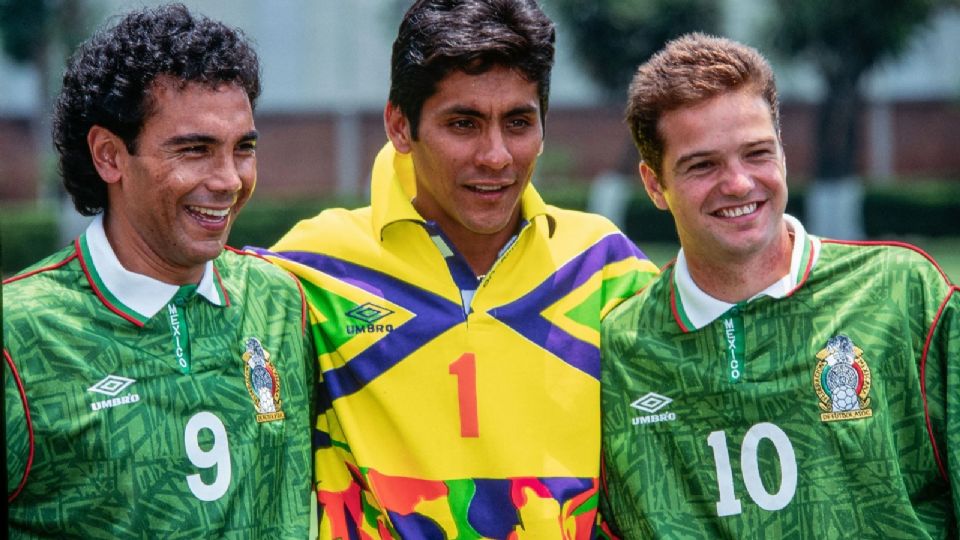 Luis García, Jorge Campos y Hugo Sánchez en el mundial de 1994