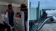 VIDEO: pasajero intenta abrir la puerta de un avión en pleno vuelo