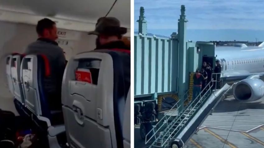 VIDEO: pasajero intenta abrir la puerta de un avión en pleno vuelo