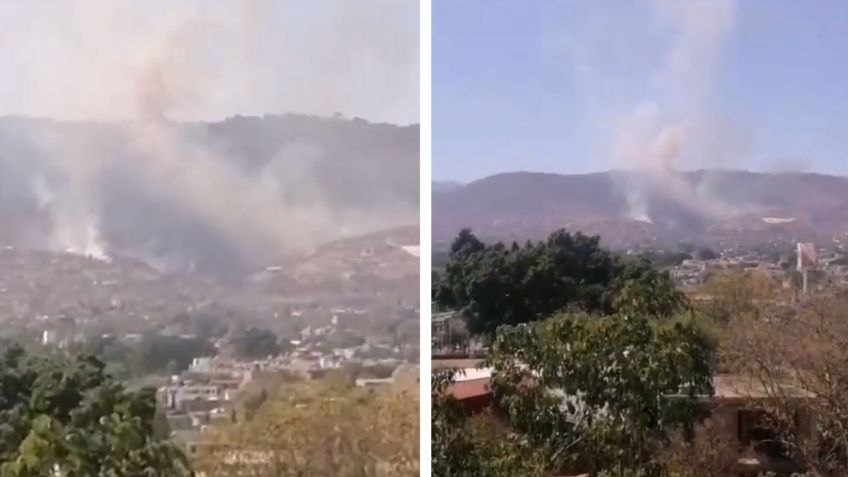 Monte Albán: 30 hectáreas se vieron afectadas por el incendio forestal de esta tarde