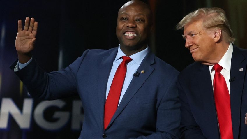 Trump señala al senador Tim Scott como posible compañero de campaña en las presidenciales