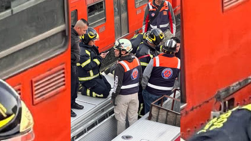 ¿Qué pasó en la Línea 5 del Metro? Heroicos policías previenen que un sujeto quite la vida en las vías