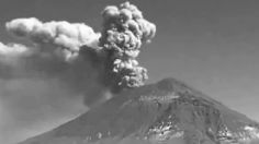 Las impactantes imágenes de la fumarola del Popocatépetl