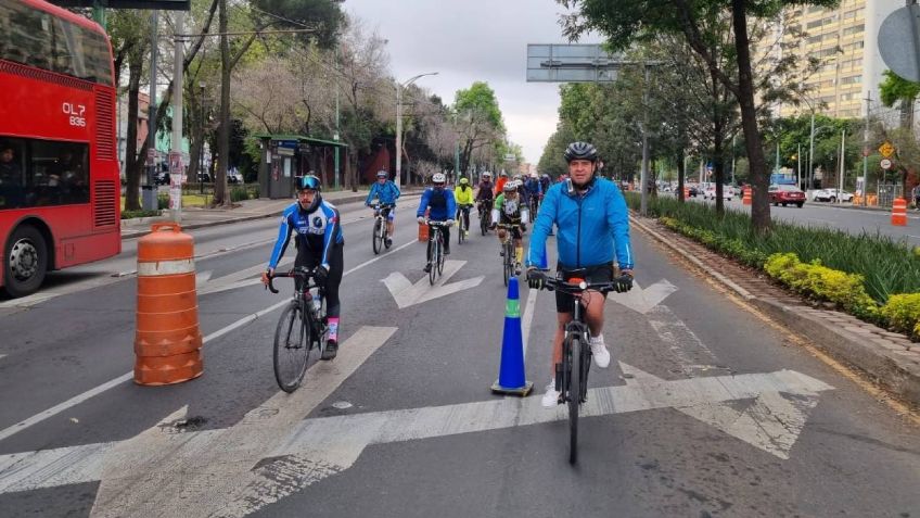 Pese a contingencia ambiental, arranca paseo dominical Muévete en Bici en CDMX