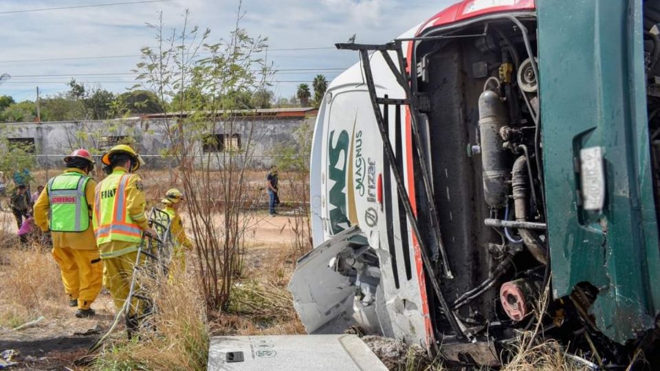 Al lugar de los hechos acudieron elementos de los Bomberos para atender la situación.