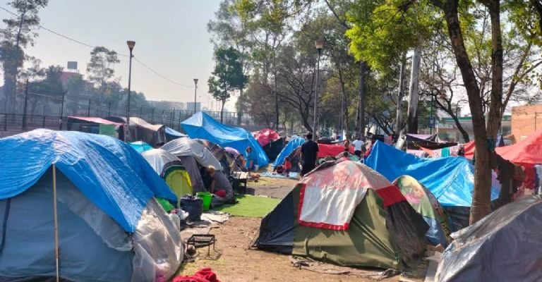 Campamento migrante