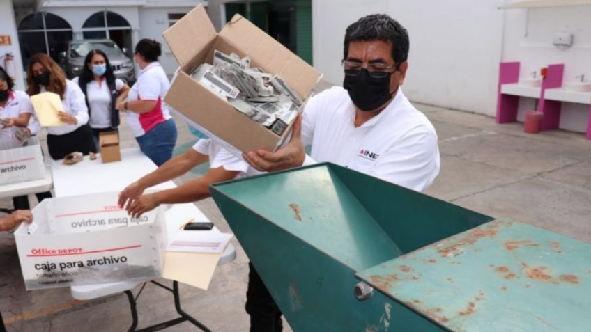 Perfila INE destrucción de credenciales de elector que no se recojan a más tardar mañana