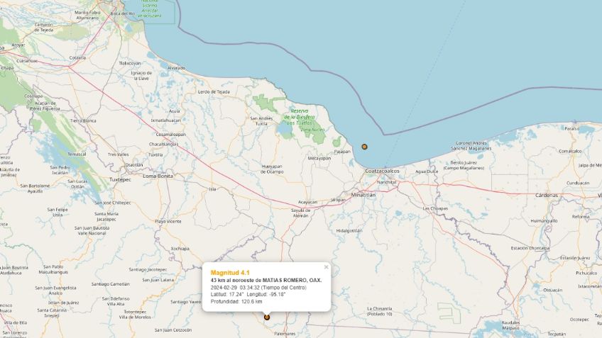 Se reportan sismos de magnitud 4.1 en Oaxaca y Veracruz hoy 29 de febrero