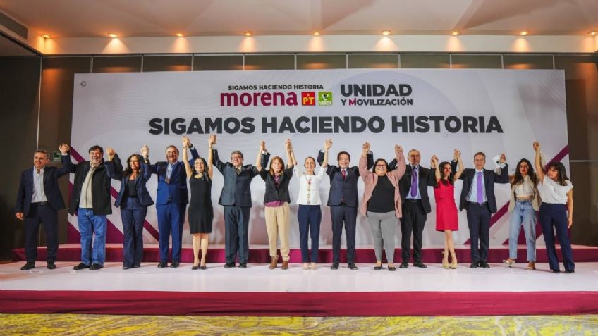 Claudia Sheinbaum presenta al equipo que la acompañará durante campaña por la Presidencia