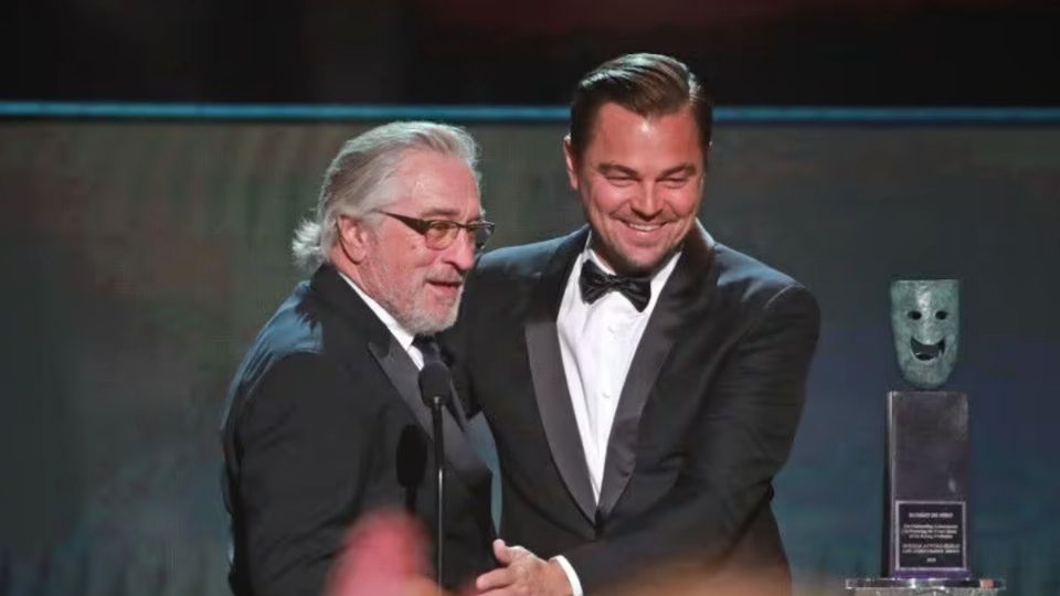 Robert De Niro y Leonardo DiCaprio, durante la entrega de los premios en 2020
