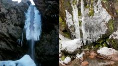 Conoce la cascada congelada que está a una hora de la CDMX en este fin de semana largo