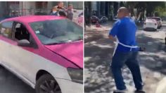 IMÁGENES FUERTES: taxista arrolla a hombre tras una riña en calles de Polanco, ya fue detenido