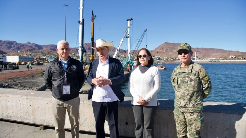 Supervisa Gobernador Durazo inicio de renovación del muelle de Guaymas