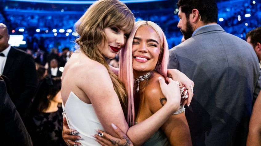 La icónica FOTO de Karol G y Taylor Swift en los Grammys 2024 que demuestra una profunda admiración