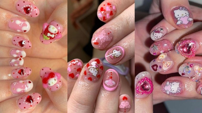 Uñas de Hello Kitty y Sanrio: 7 diseños románticos para usar en San Valentín