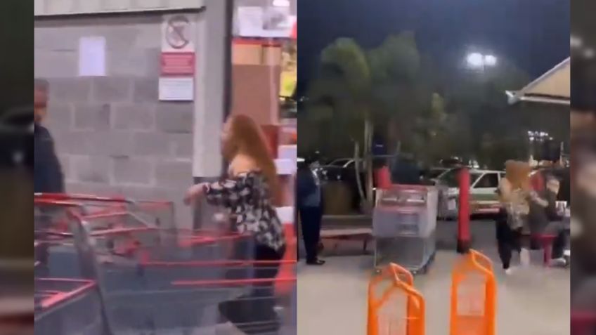 Mujer se desnuda mientras sale corriendo de Costco en Xalapa