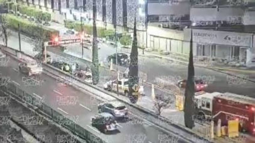 Carambola de autos en Viaducto complica la circulación a la altura de la colonia Escandón