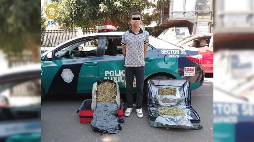 Cae sujeto con 20 kilos de mariguana en la TAPO