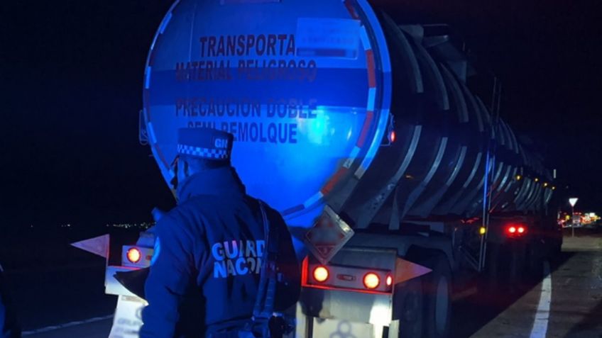 Guardia Nacional detiene a hombre que transportada ilegalmente 64 mil litros de hidrocarburo