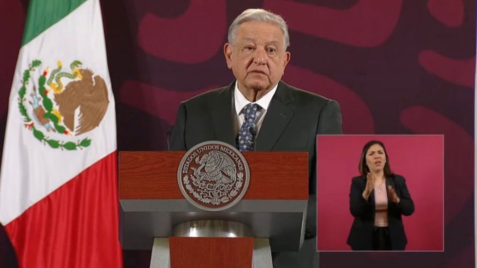 Presidente Andrés Manuel López Obrador en conferencia matutina de prensa