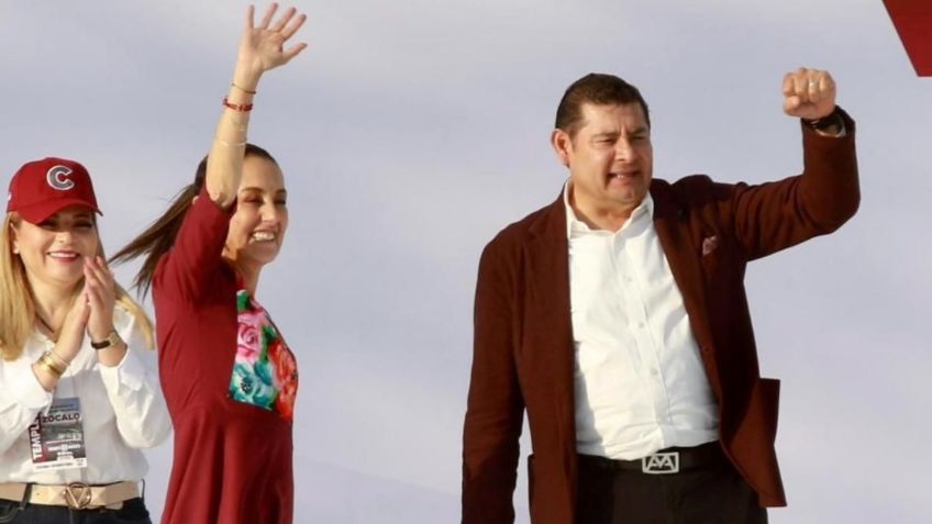 Alejandro Armenta acompaña a Claudia Sheinbaum en el inicio de su campaña Presidencial