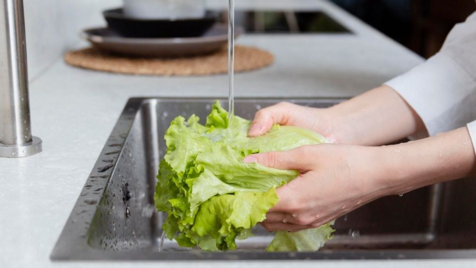 La lechuga se debe desinfectar antes de comer.