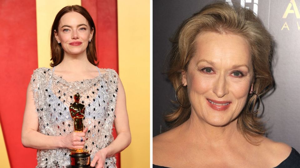 Emma Stone se llevó los aplausos en los Premios Oscar 2024, al grado de que le pisa los pies a Meryl Streep.