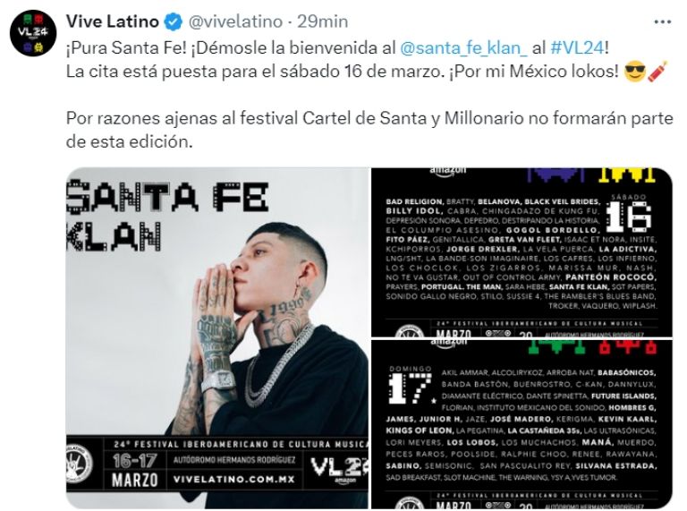 cartel de santa vive latino