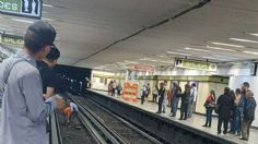 Rescatan a persona débil visual que cayó a las vías del Metro en la estación Eugenia