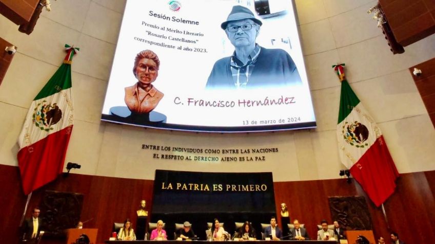 Senado entrega Premio Rosario Castellanos al poeta Francisco Hernández