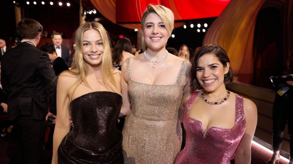 Greta Gerwig, America Ferrera y Margot Robbie en los Oscar 2024