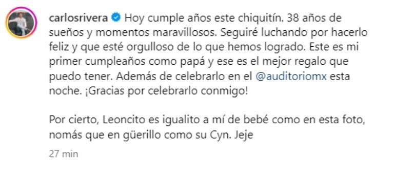 carlos rivera cumpleaños