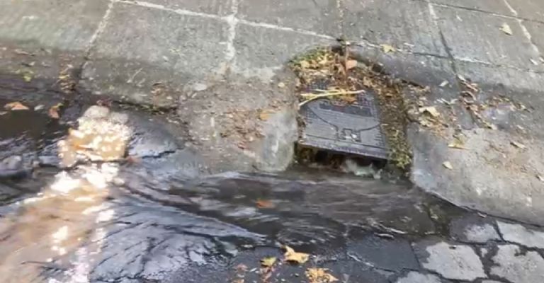 Fuga de agua en San Pedro de Los Pinos