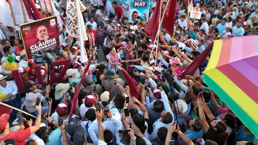 Respaldan a Sheinbaum más de 100 mil personas durante gira por Campeche, Tabasco y Veracruz