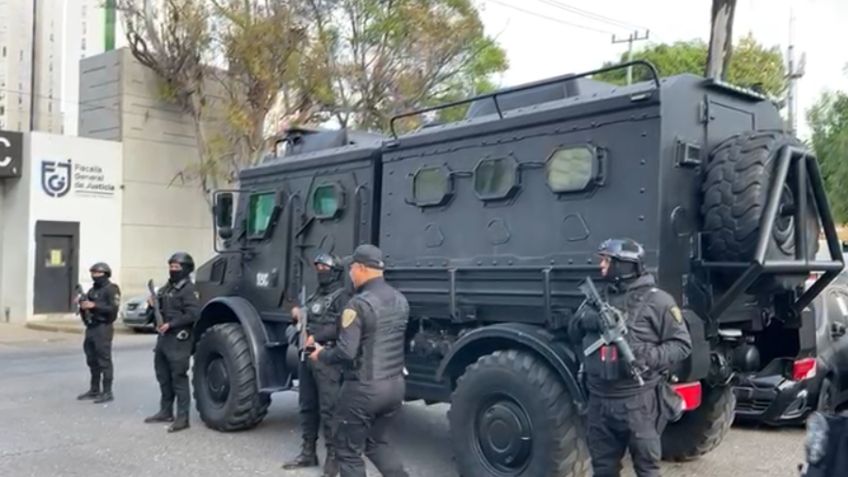 Resguardan con "rinos" a "El Chori", líder detenido de la Unión Tepito