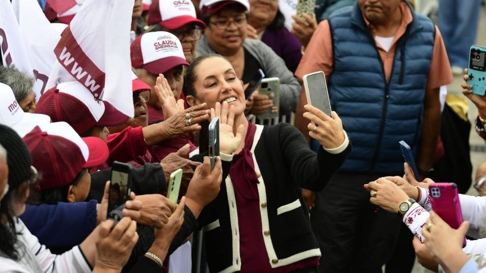 Mitin de campaña de la candidata por la Coalición Sigamos haciendo Historia, Claudia Sheinbaum Pardo en la plaza Miguel Hidalgo de Matamoros, Tamaulipas.