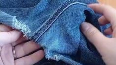 El truco para reparar los jeans que se han roto de la entrepierna y seguir usándolos por mucho tiempo más