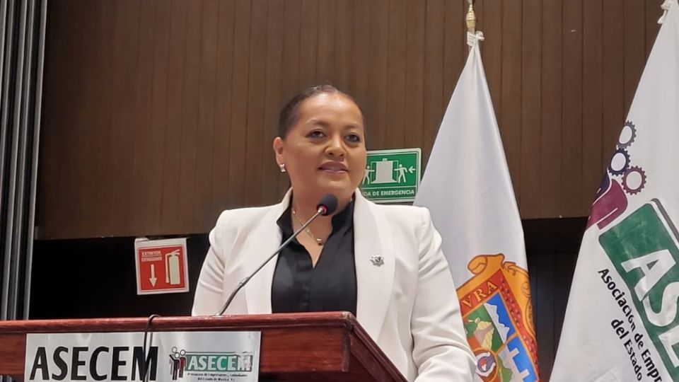 Yuriria Torres, subsecretaria de Seguridad del Estado de México, presentó el proyecto ante empresarios.