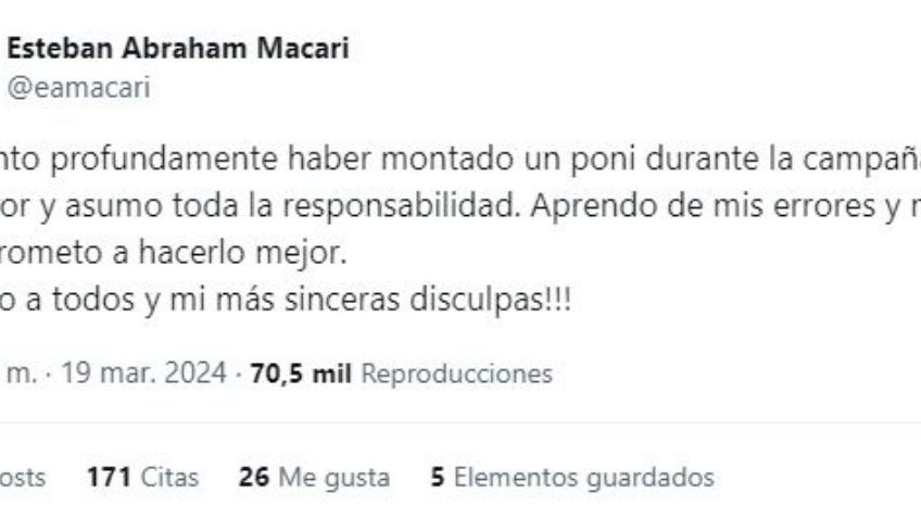 Se disculpa candidato panista de Yucatán por montar poni en campaña