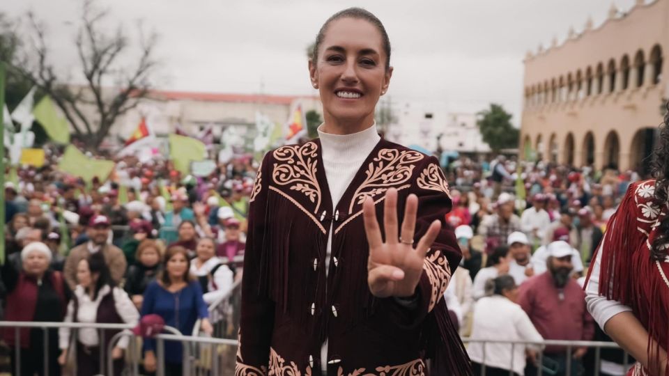 Claudia Sheinbaum, de la coalición 'Sigamos Haciendo Historia', realiza su gira trabajo por Nuevo León