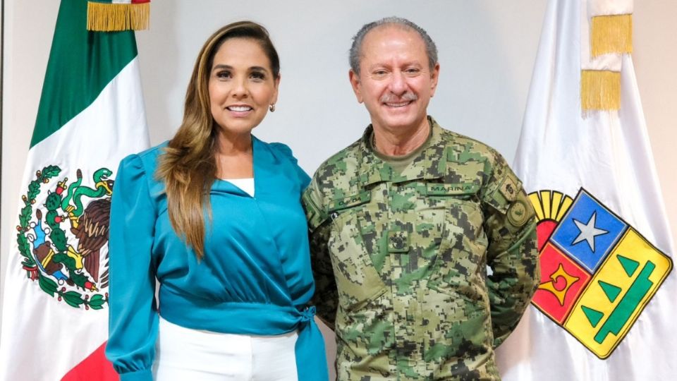 La gobernadora Mara Lezama Espinosa se reunió con el secretario de Marina Rafael Ojeda Durán, para llevar a cabo el despliegue y operativo que se desarrollará