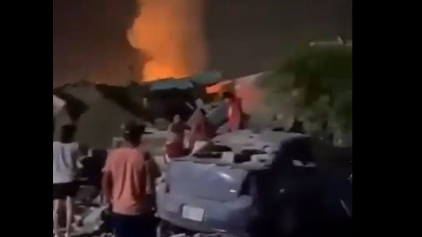 VIDEO: fuerte explosión en Valle Hermoso, Tamaulipas, deja un muerto y un bebé herido