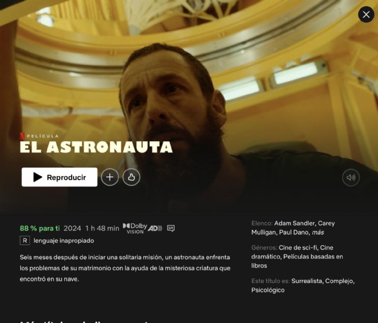 Netflix el astronauta 