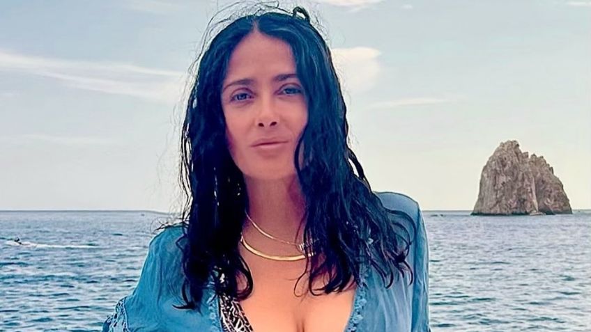 Salma Hayek inaugura las vacaciones con bikini negro y asegura que su mejor fotógrafa es su hija, Valentina Paloma