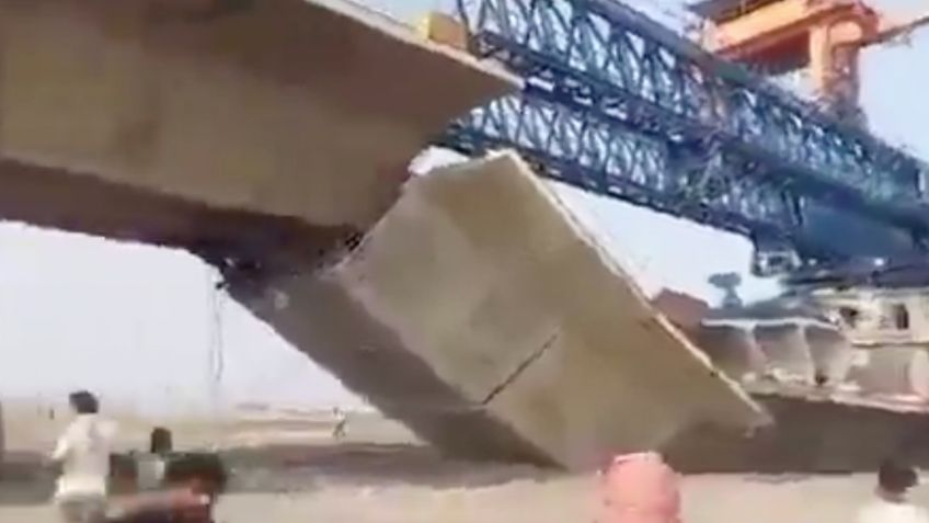 VIDEO: el puente en construcción más grande de la India se derrumba, hay un muerto y decenas de heridos