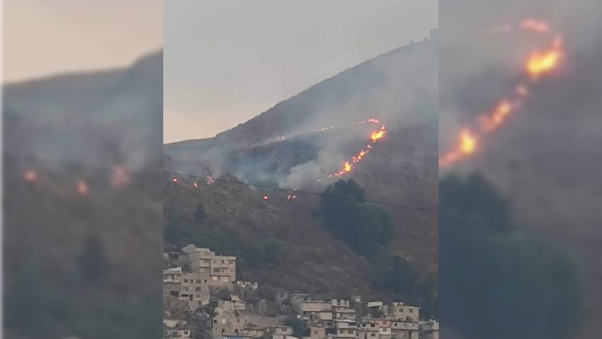 Se registra incendio forestal en la Sierra de Guadalupe