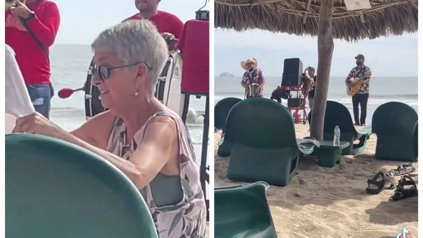 VIDEO: graban a extranjeros enojados con músicos de banda que amenizan la fiesta en playa de Mazatlán